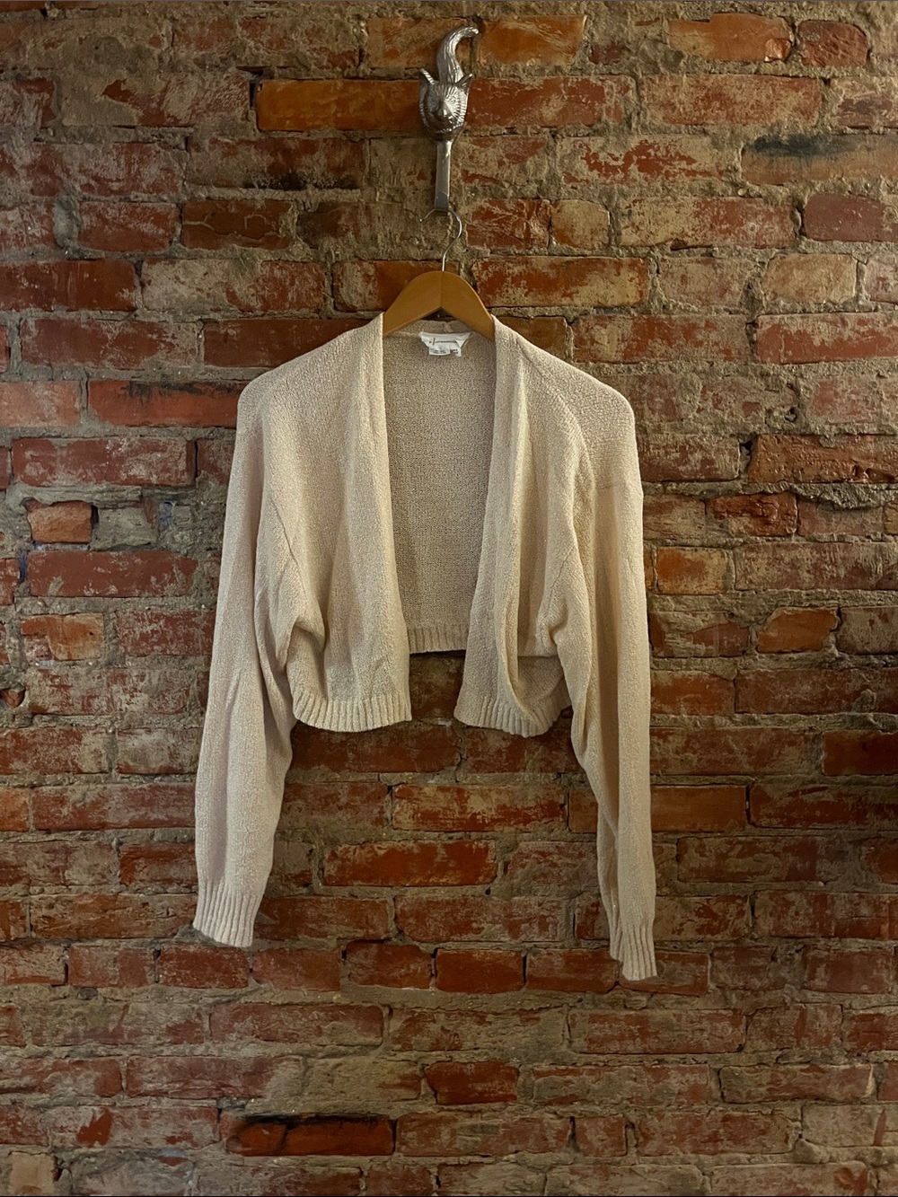 Anthropologie Cropped Open-Front Knit Cardigan